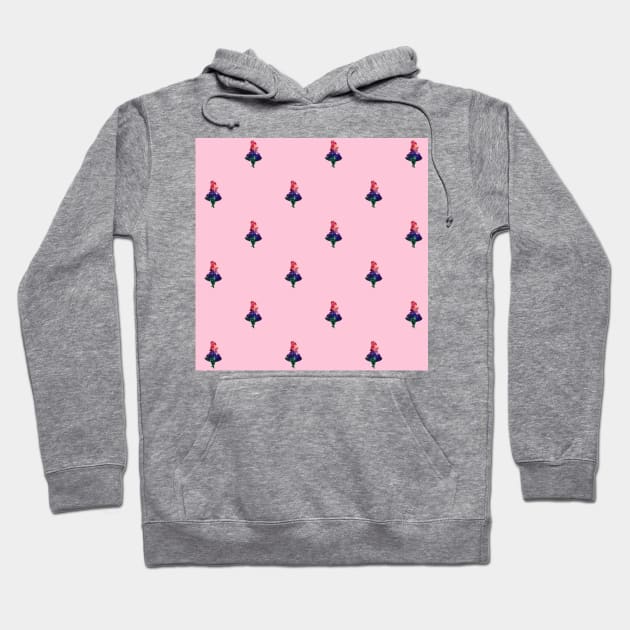 Alice in Wonderland - soft pink rainbow print Hoodie by peggieprints